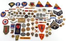 100+ VARIOUS WWII US & FOREIGN INSIGNIA MEDAL LOT