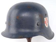 WWII GERMAN BELGIAN RED CROSS M42 HELMET