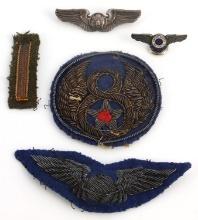 WWII USAAF 8TH AIR FORCE BULLION PATCHES AND PINS