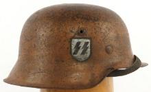 WWII GERMAN SS M42 STAHLHELM AFRIKA KORPS