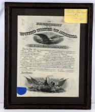 TEDDY ROOSEVELT & TAFT SIGNED MILITARY APPOINTMENT