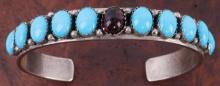 B. BLACKGOAT STERLING TURQUOISE CUFF BRACELET