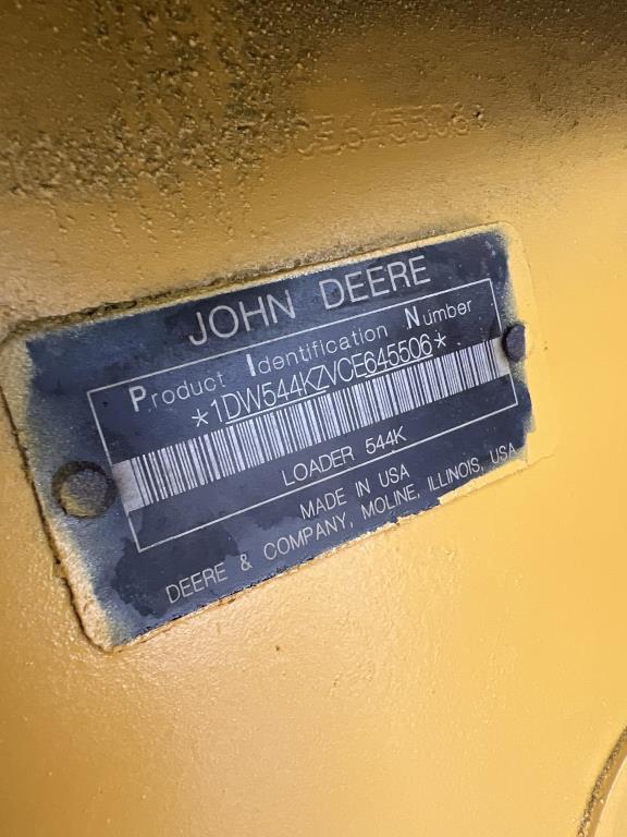2012 John Deere 544k Wheel Loader