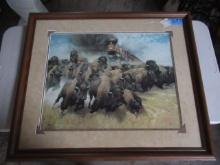 FRANK MCCARTHY " COMING OF THE IRON" FRAMED AN SIGNED W/ LETTER OF AUTHENTICITY