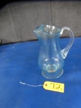 BLOWN GLASS PITCHER  11 T