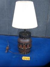 VINTAGE WAGON HUB LAMP - NEEDS RE WIRING