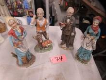 OLD TIMER FIGURINES - ONE HAS CHIP