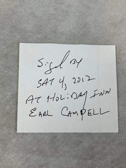 Earl Campbell signed Goal Line Art