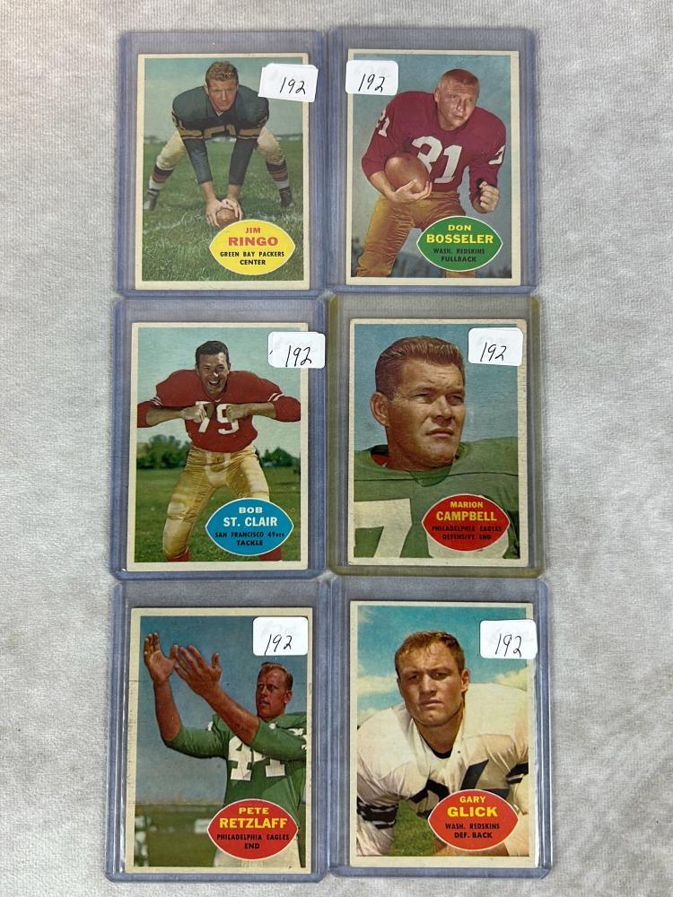 (18) 1960 Topps Football - Parker, Berry, Ryan RC, Matson