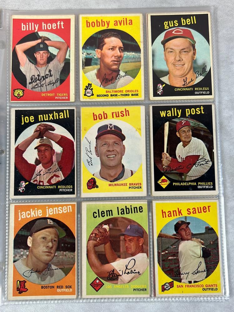 (89) 1959 Topps Baseball Cards - Excellent condition