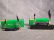 2 HEN AND ROOSTER BLUE 2 BLADE PEN KNIVES