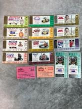 Indianopolis 500 - 15 Ticket/Pass Lot  1984-93
