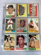 1961 Topps Baseball 50 Card Lot Between #1-90 - EX-EXMT