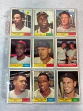 1961 Topps Baseball 16 Card Very Sharp Lot - & Semi HI's