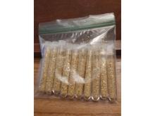 LOT OF 10 VIALS OF GOLD FLAKES