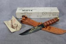 KABAR USMC KNIFE WITH LEATHER SHEATH