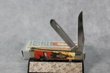 DENNIS SHORT SCRIMSHAW OF MICHAEL MYERS ON CASE XX MINI TRAPPER