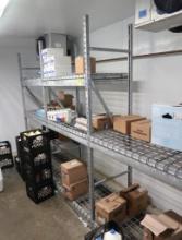 galvanized walk-in cooler racks, 3) sections