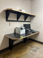 Wall Mounted Shelf And Desk In Office