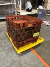 Floor Dolley W/ Plastic Crates