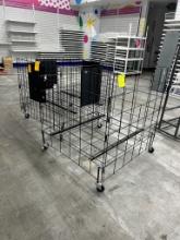 Wire Merchandising Bins On Casters