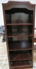 Dark Wood Book Shelf, 29"x74"