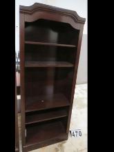 Dark Wood Book Shelf, 29"x74"