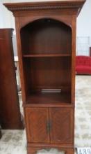 Dark Wood Book Shelves with Bottom Doorss