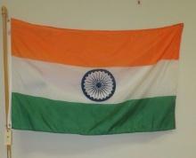 Flag of India on 2 Piece Flag Pole