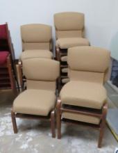 Gold Fabric Choir Chairs
