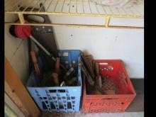 Group of 2 crates of mixed tools