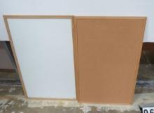 Set of 2- 2'x3' Dry Erase & Bulletin Boards