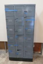 Metal Lockers, 18 Cubes, 36.5" x 78"