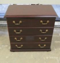 Dark Wood 2 Drawer Vertical File Cabinet