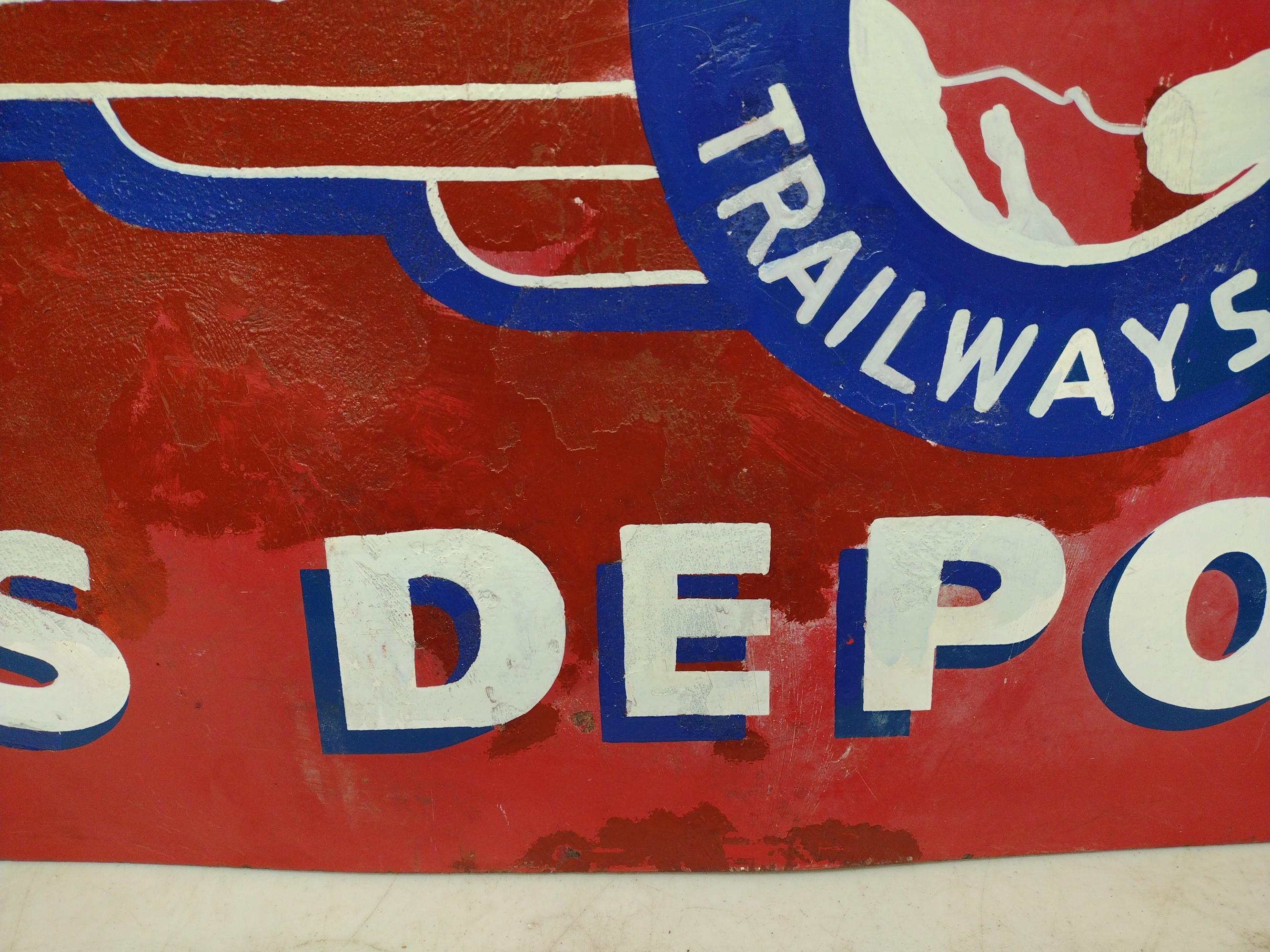 Vintage DSP Continental Trailways Bus Depot Sign