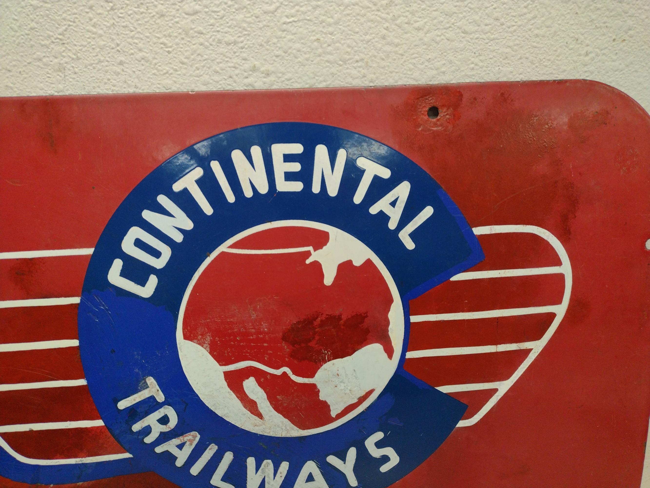 Vintage DSP Continental Trailways Bus Depot Sign