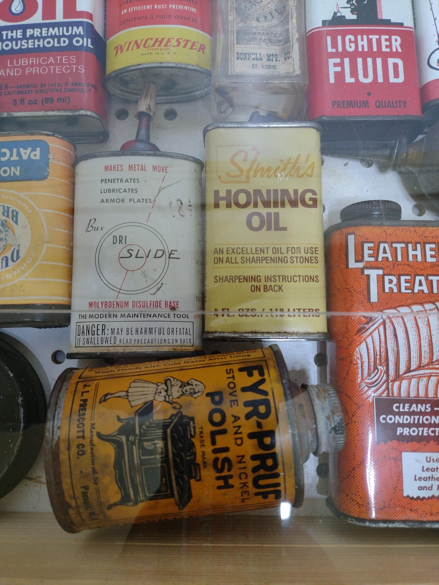 Assorted Three and Four Inch Oil Cans and More