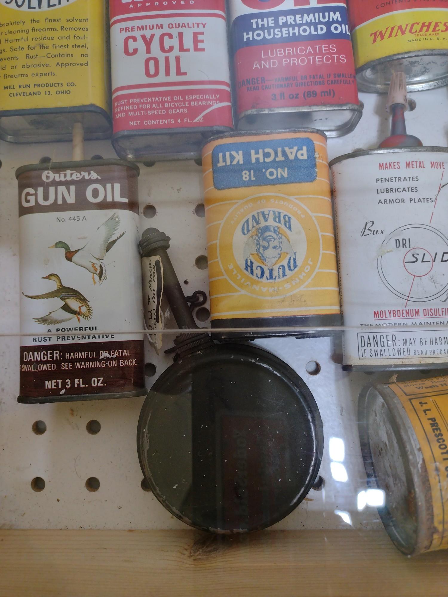 Assorted Three and Four Inch Oil Cans and More