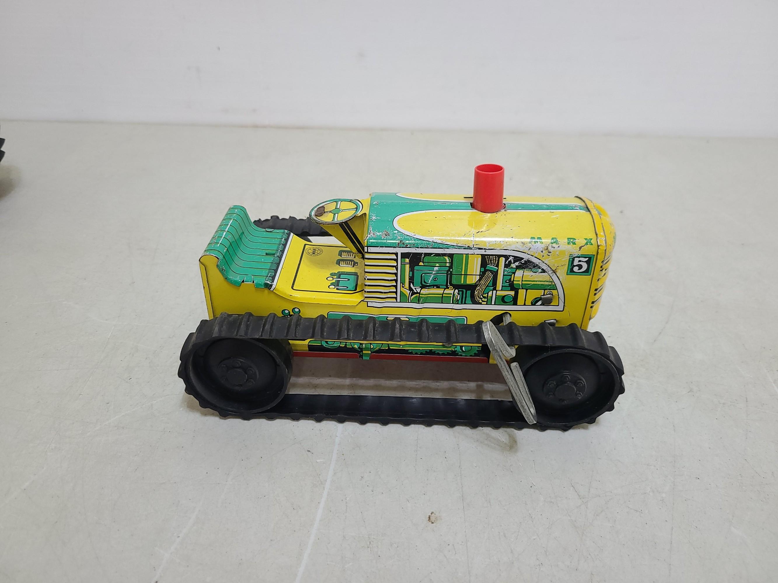 2 Marx Wind Up Tin Toy Tractors