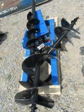 9850 SKID STEER LOADER AUGER W/3 AUGER RODS 8'' 12'' 16''