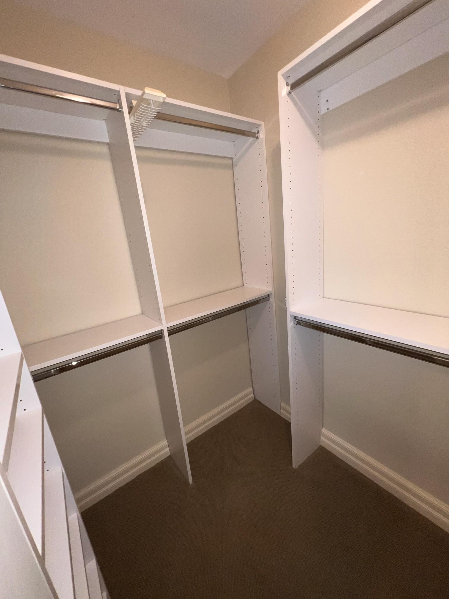 Master Bedroom Closet System with Full Size Dressing Mirror, with Double Shoe Racks 132" X 70"