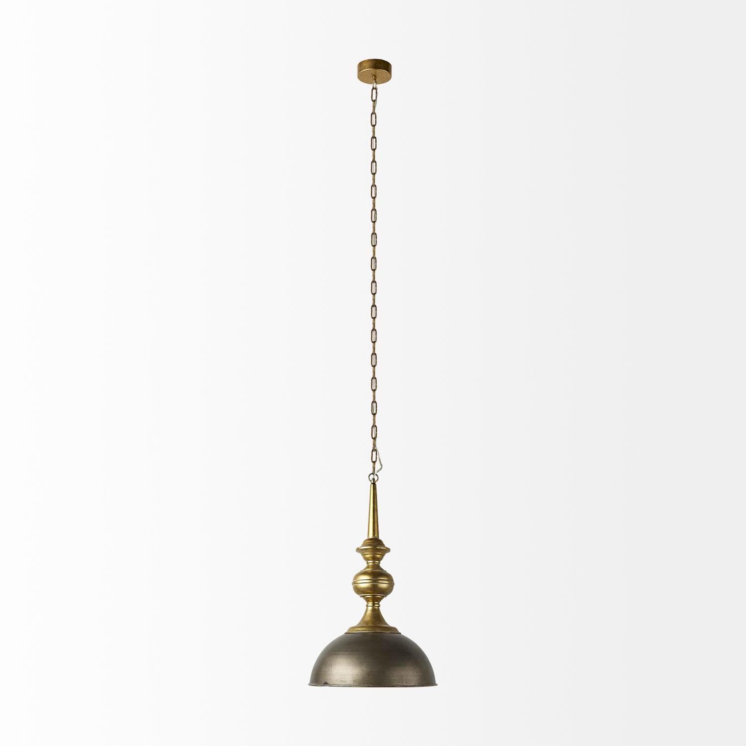 Mercana Capsa Gold Toned Metal Dome Pendant Light 65267