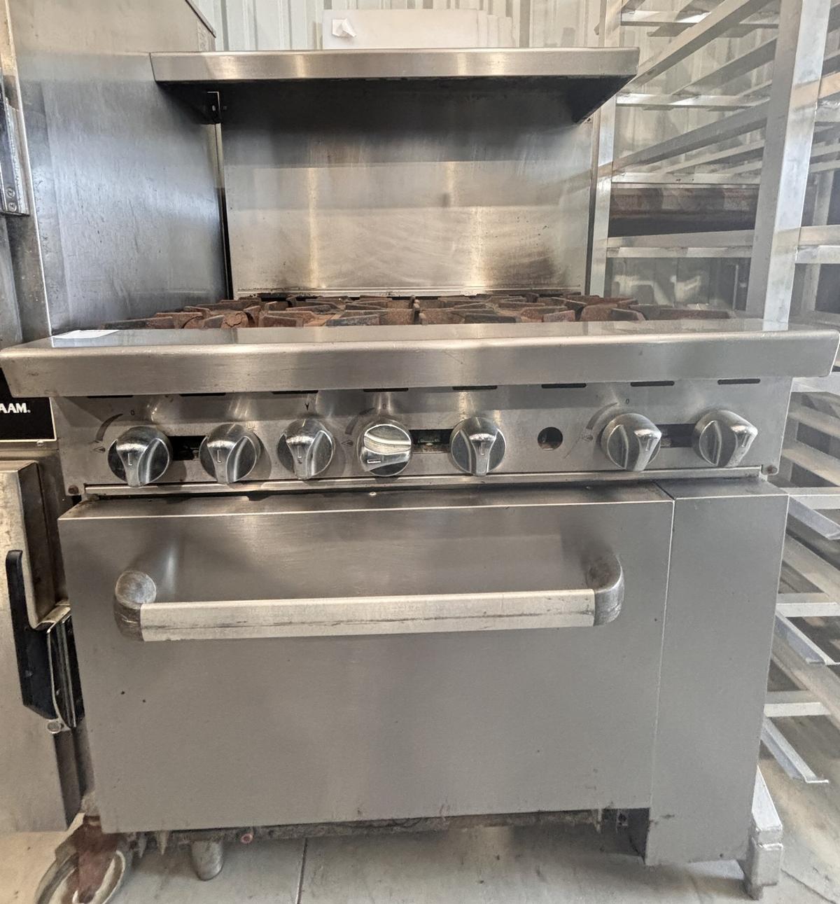 36" All S.S. Six Burner Range w. Oven