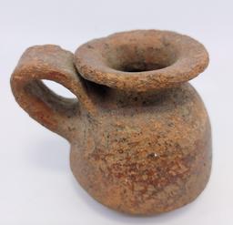 Pre-Columbian Clay Pot with Handle