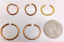 Collection of Pre-Columbian Gold Tairona Nose Rings