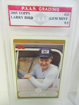 Larry Bird Celtics 2005 Topps #33 graded PAAS Gem Mint 9.5