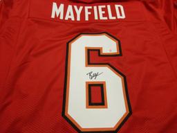 Baker Mayfield of the Tampa Bay Buccaneers signed autographed football jersey PAAS COA 840