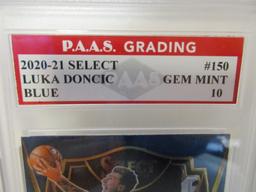 Luka Doncic Mavericks 2020-21 Select Blue #150 graded PAAS Gem Mint 10