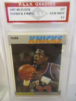 Patrick Ewing NY Knicks 1987-88 Fleer #37 graded PAAS Gem Mint 9.5