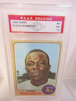 Floyd Robinson Oakland A's 1968 Topps #404 graded PAAS NM 7.5